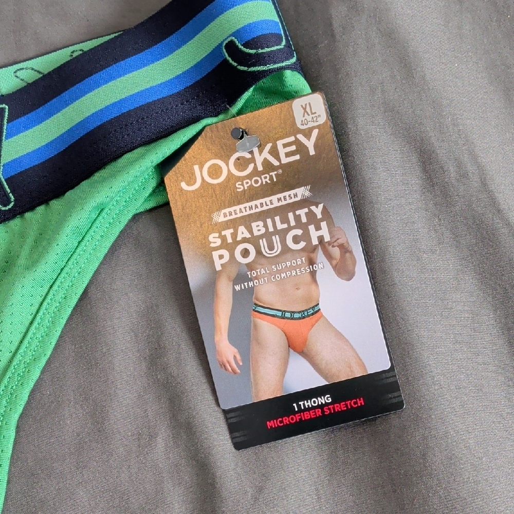 Jockey Sport® Stability Pouch Microfiber Thong - Size XL (40"-42") - Picture 2 of 4